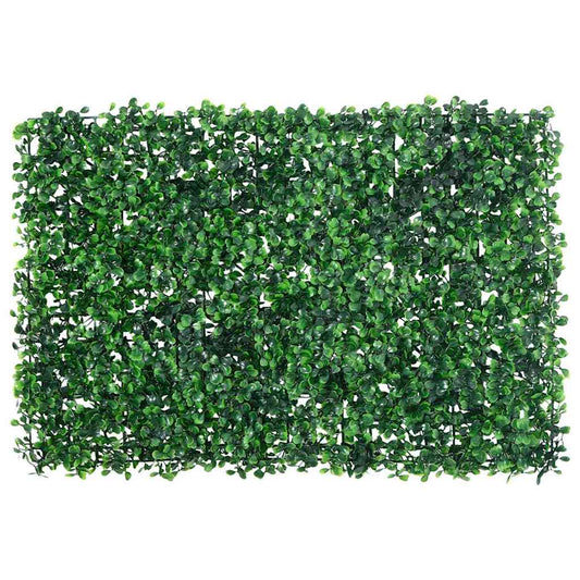 vidaXL Artificial Shrub Leaf Fence 6 pcs Green 40x60 cm