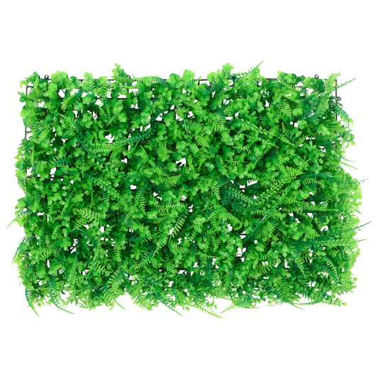 vidaXL Artificial Fern Leaf Fence 24 pcs Green 40x60 cm