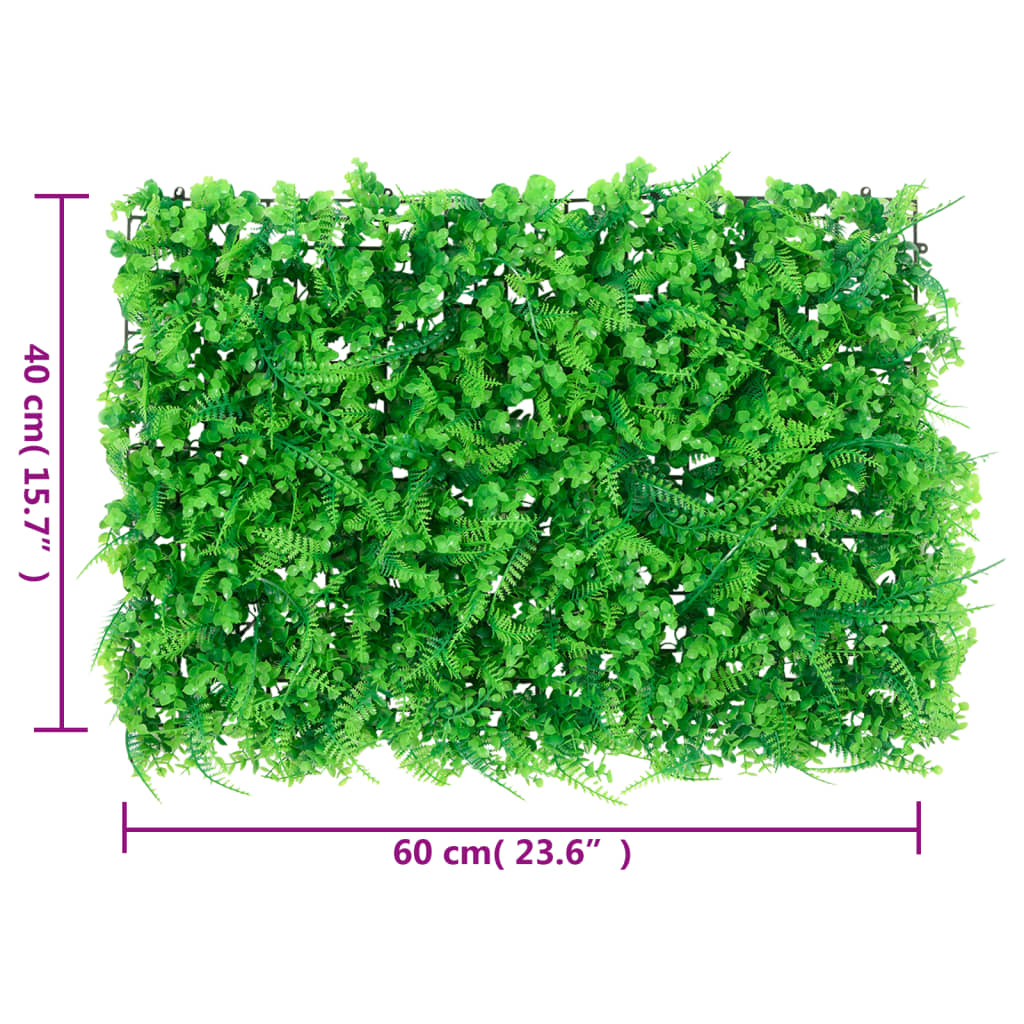 vidaXL Artificial Fern Leaf Fence 24 pcs Green 40x60 cm