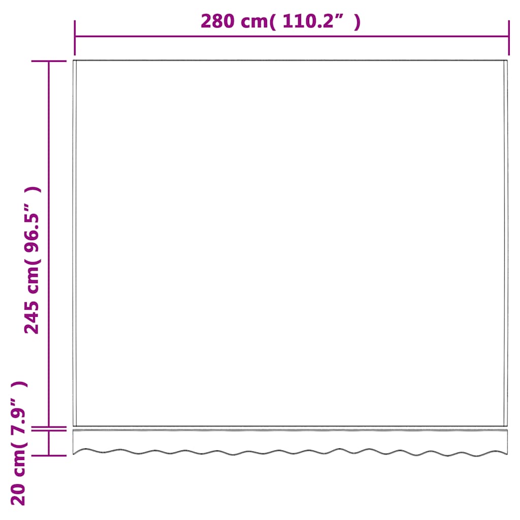 vidaXL Replacement Awning Fabric | Red and white