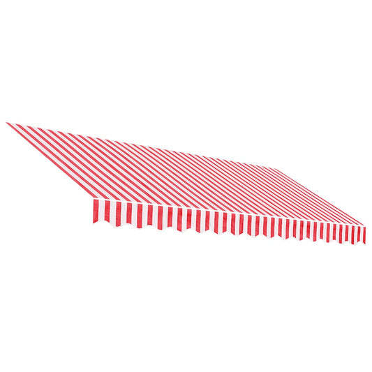 vidaXL Awning Replacement Fabric Red and White 3.5x2.5 m Polyester