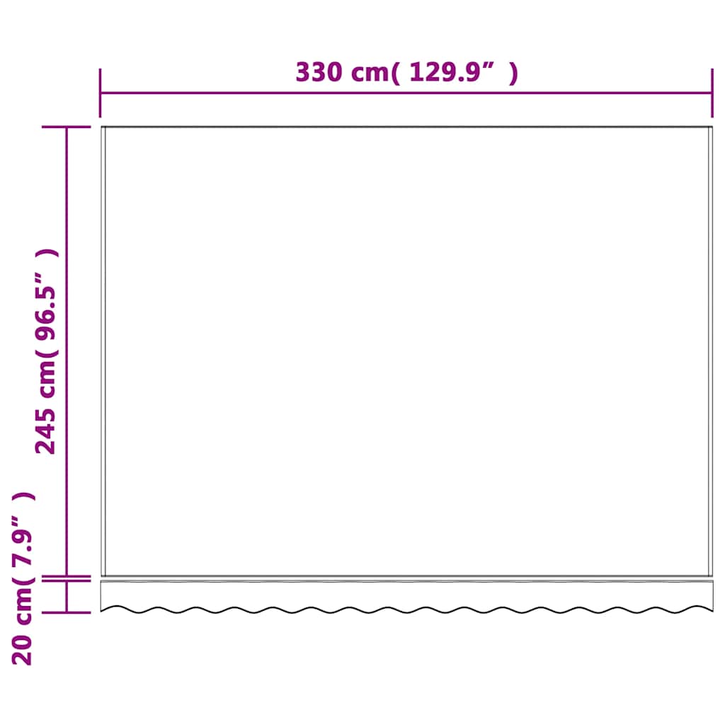 vidaXL Awning Replacement Fabric Red and White 3.5x2.5 m Polyester