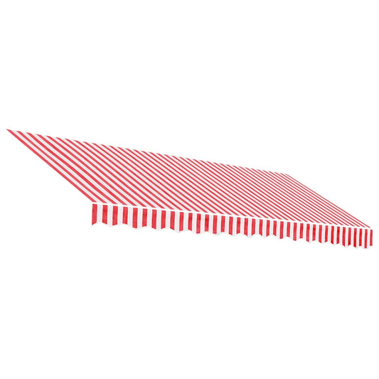 vidaXL Awning Replacement Fabric Red and White 400x300 cm Polyester