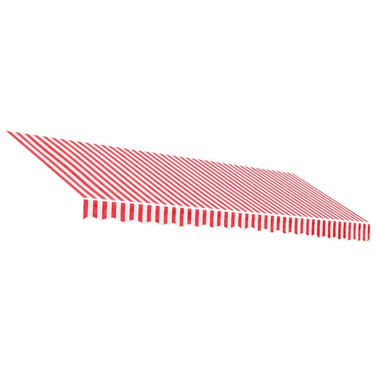 vidaXL Awning Replacement Fabric Red and White 450x300 cm Polyester