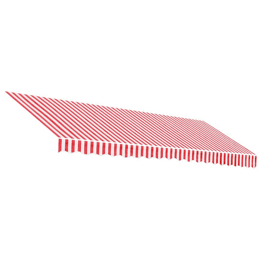 vidaXL Awning Replacement Fabric Red and White 4.5x3.5 m Polyester