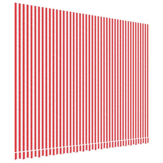vidaXL Awning Replacement Fabric Red and White 450x350 cm Polyester