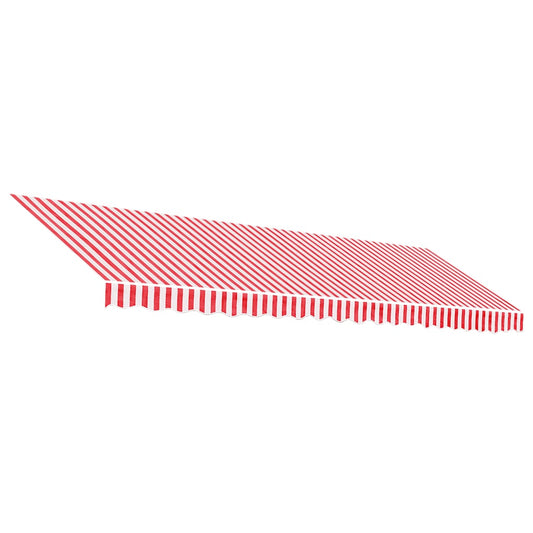 vidaXL Awning Replacement Fabric Red and White 500x300 cm Polyester