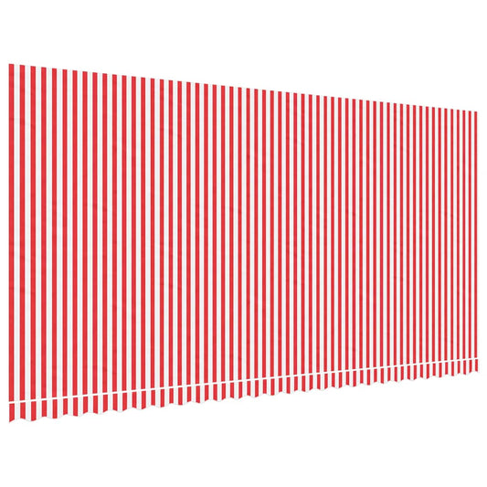 vidaXL Awning Replacement Fabric Red and White 600x300 cm Polyester