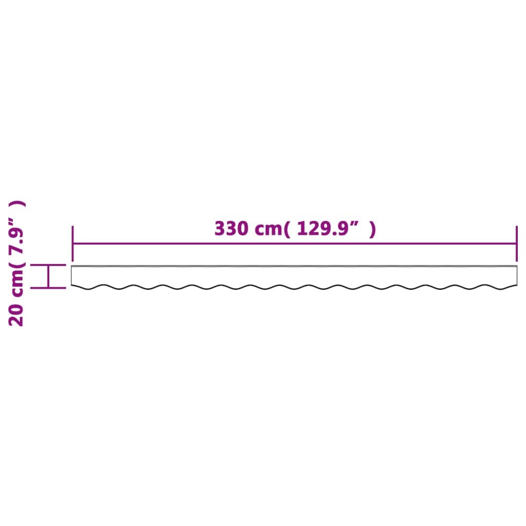 vidaXL Awning Valance Replacement Yellow and White Stripe 350 cm