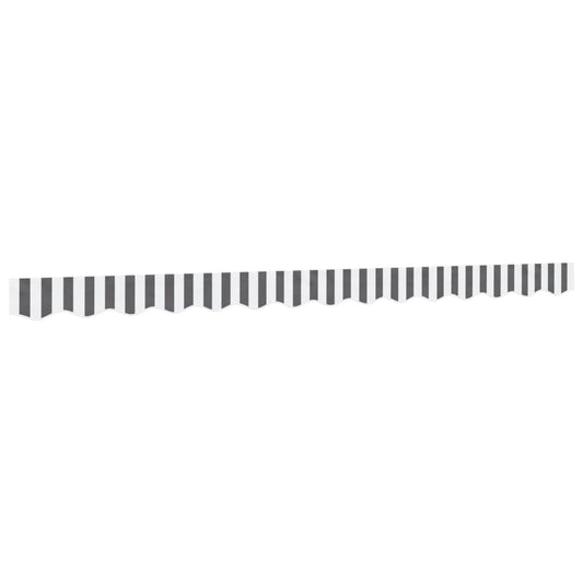 vidaXL Awning Valance Replacement Anthracite and White Stripe 350 cm