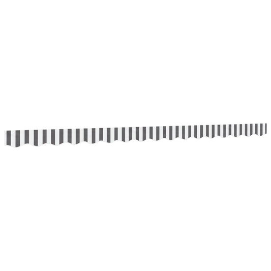 vidaXL Awning Valance Replacement Anthracite and White Stripe 400 cm