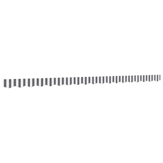 vidaXL Awning Valance Replacement Anthracite and White Stripe 450 cm
