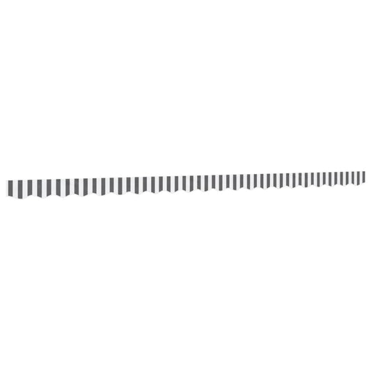 vidaXL Awning Valance Replacement Anthracite and White Stripe 500 cm