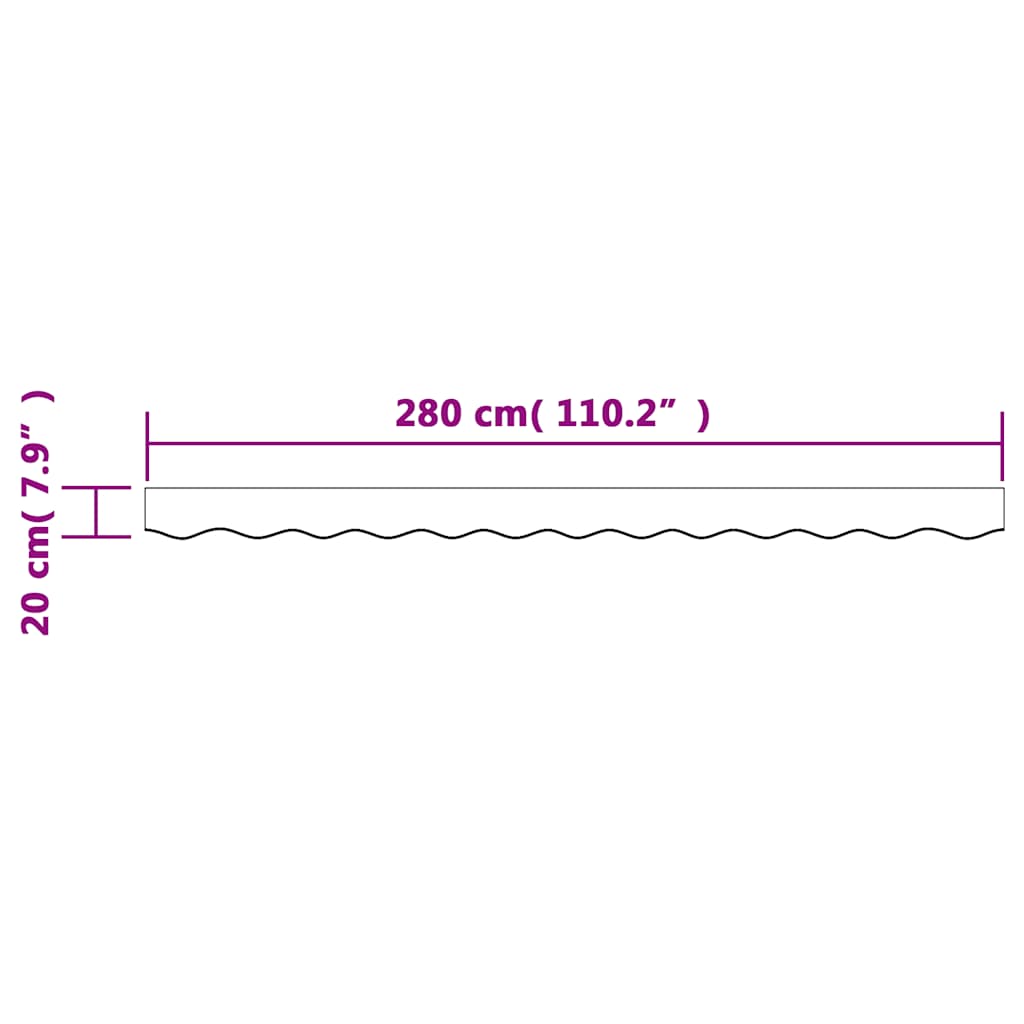 vidaXL Awning Valance Replacement Multicolour Stripe 300 cm