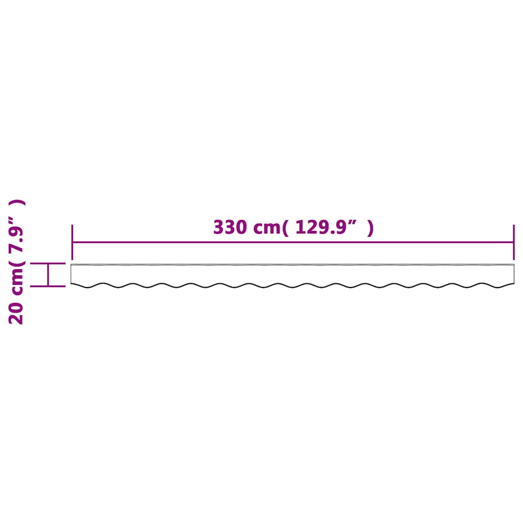 vidaXL Awning Valance Replacement Multicolour Stripe 350 cm
