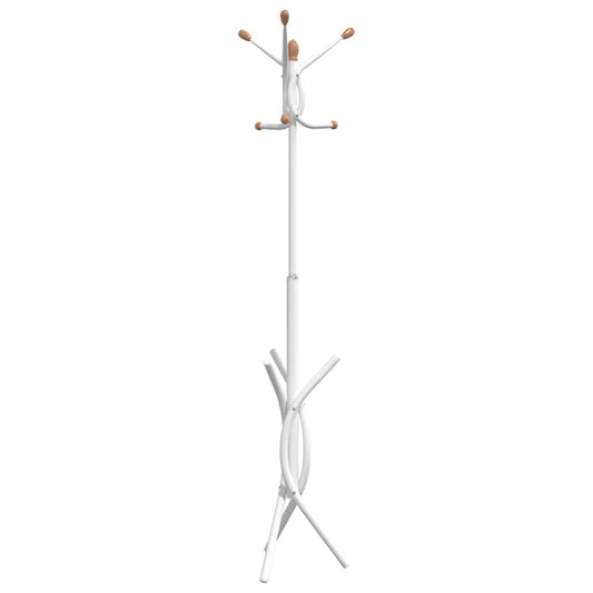 vidaXL Coat Stand White 176 cm Powder-coated Iron
