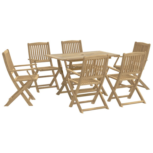 vidaXL 7 Piece Garden Dining Set Solid Wood Acacia
