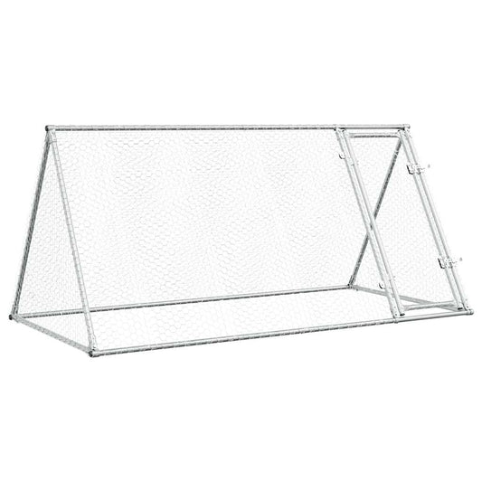 vidaXL Chicken Cage Silver 200x105x91 cm Galvanised Steel
