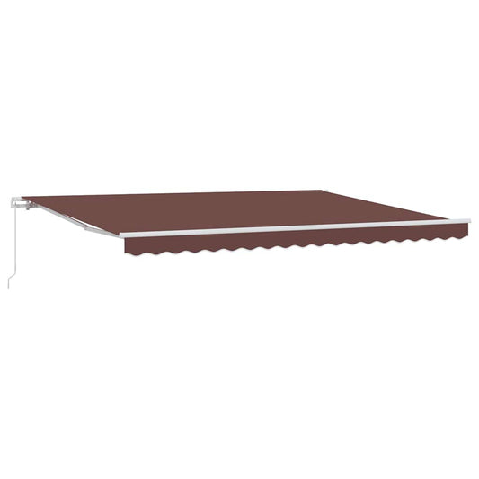 vidaXL Manual Retractable Awning Brown 450x300 cm