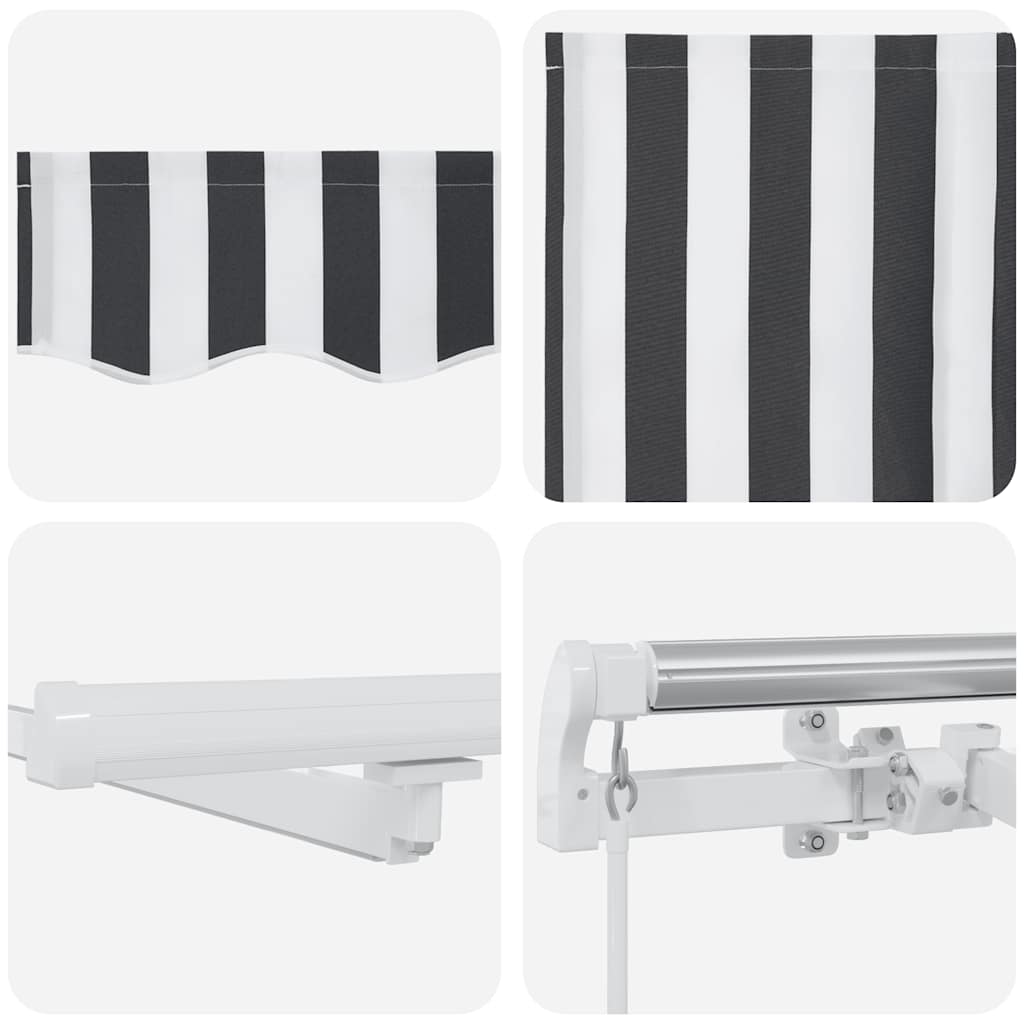 vidaXL Retractable Awning | Anthracite and White