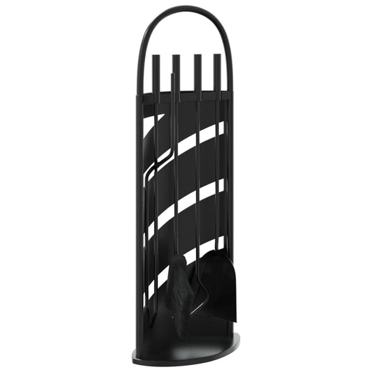 vidaXL 5 Piece Fireplace Tool Set 23x15x66 cm Steel