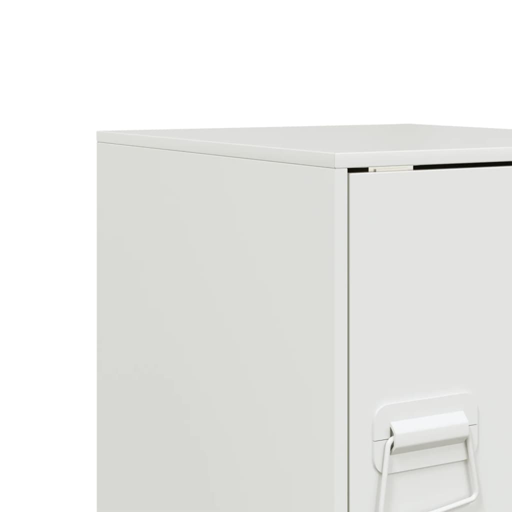 vidaXL Bedside Cabinets 2 pcs White 34,5x39x44 cm Steel