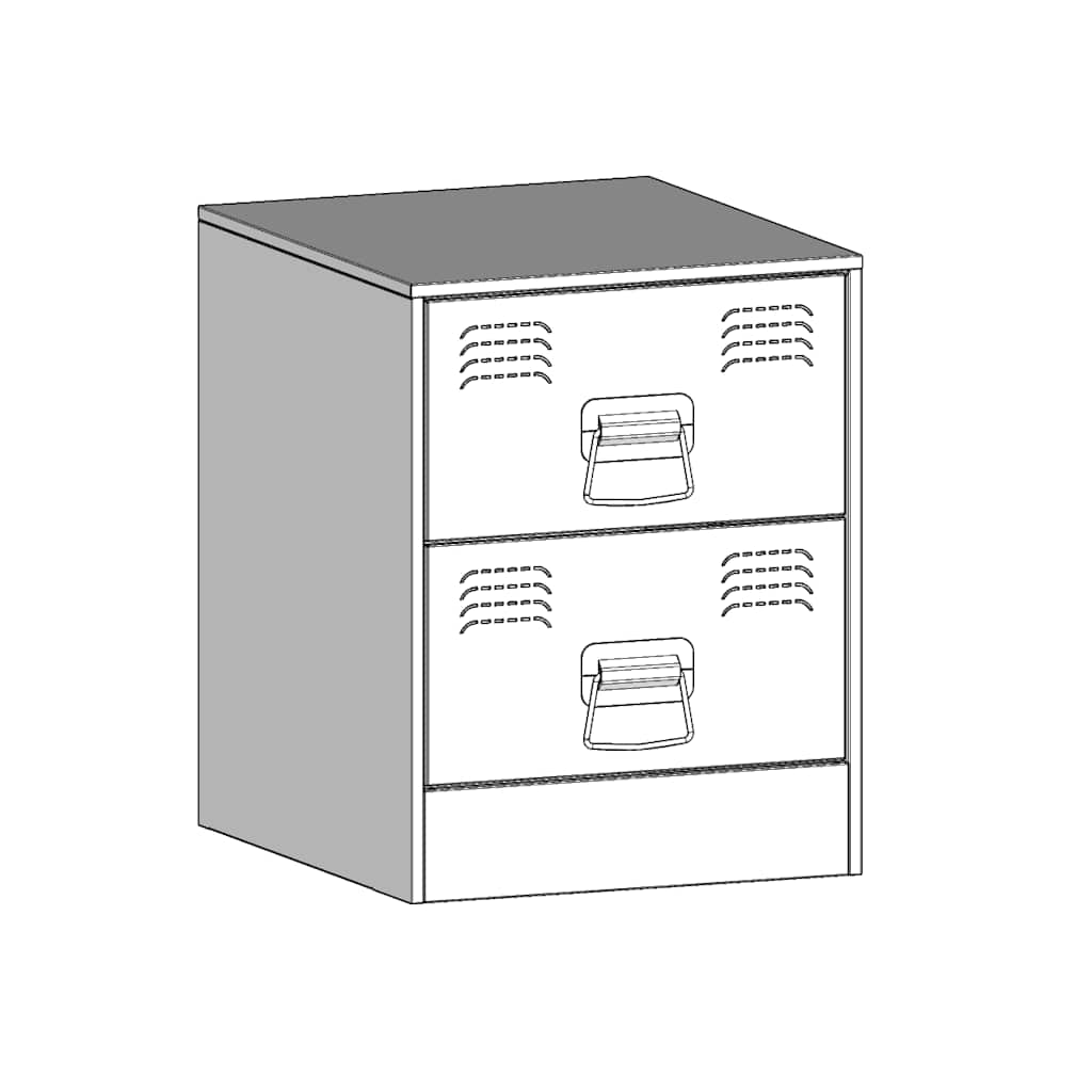 vidaXL Bedside Cabinets 2 pcs Black 34.5x39x44 cm Steel