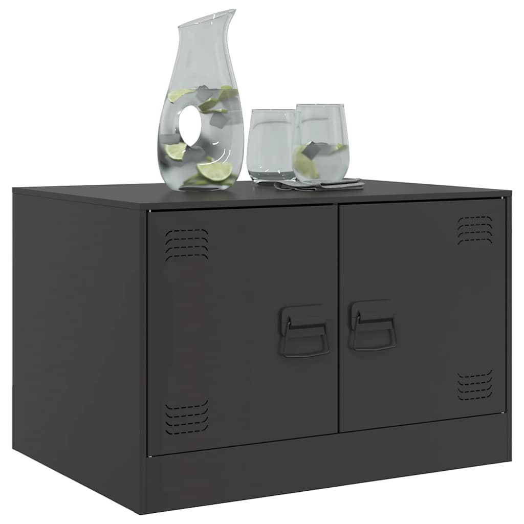 vidaXL Coffee Table Black 67x50x44 cm Steel