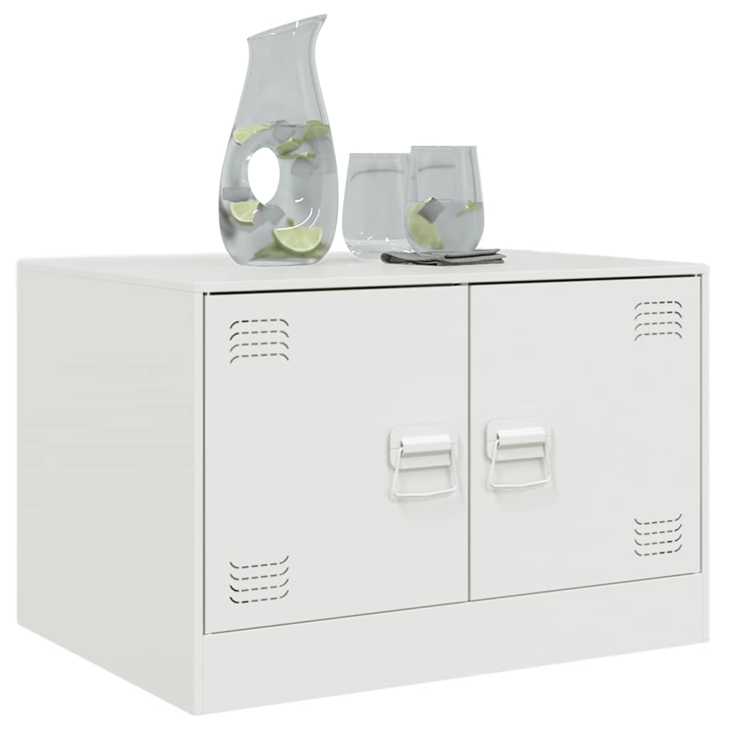 vidaXL Coffee Table White 67x50x44 cm Steel