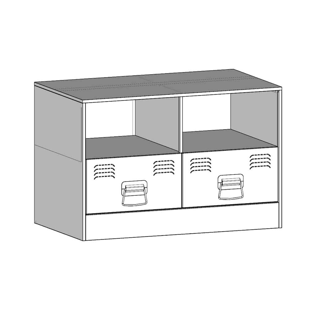 vidaXL TV Cabinets 2 pcs Pink 67x39x44 cm Steel