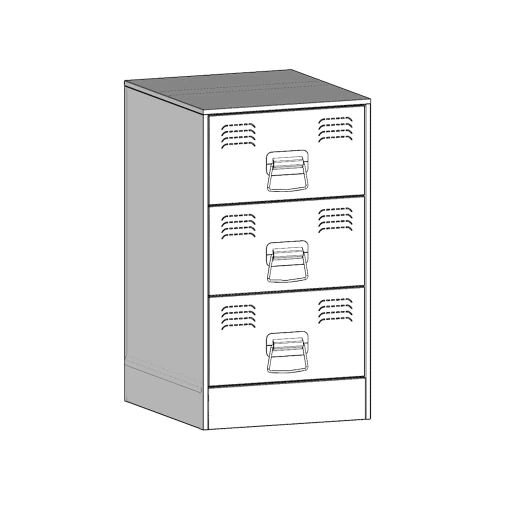 vidaXL Bedside Cabinets 2 pcs Anthracite 34.5x39x62 cm Steel