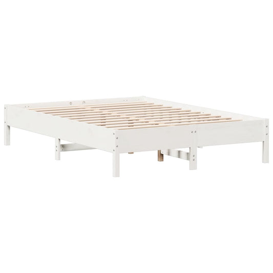 vidaXL Bed Frame | White | Solid Pine Wood | King Size | Stylish | Bed Frame