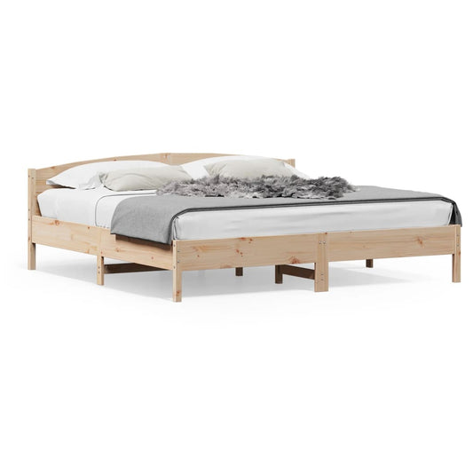 vidaXL Bed Frame | Natural Wood | Solid Pine wood | Super King | Bed Frame