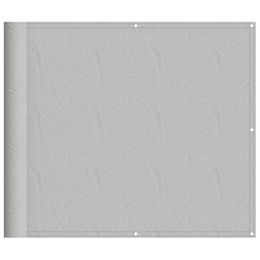 vidaXL Balcony Screen Light Grey 90x300 cm 100% Polyester Oxford