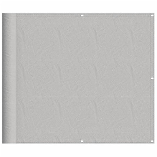 vidaXL Balcony Screen Light Grey 90x500 cm 100% Polyester Oxford