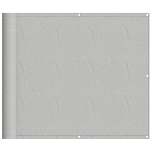vidaXL Balcony Screen Light Grey 90x700 cm 100% Polyester Oxford