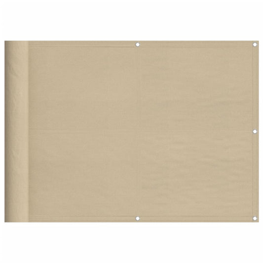 vidaXL Balcony Screen Beige 75x700 cm 100% Polyester Oxford