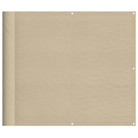 vidaXL Balcony Screen Beige 90x800 cm 100% Polyester Oxford