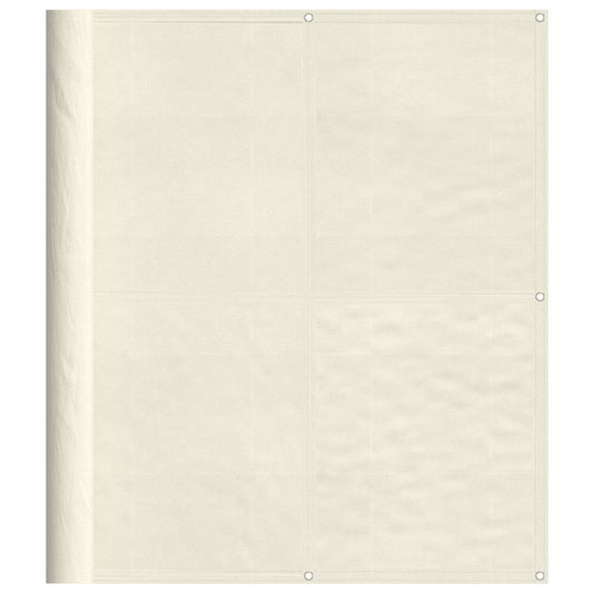 vidaXL Balcony Screen Cream 120x800 cm 100% Polyester Oxford