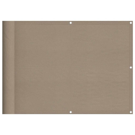vidaXL Balcony Screen Taupe 75x800 cm 100% Polyester Oxford