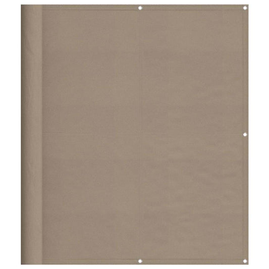 vidaXL Balcony Screen Taupe 120x800 cm 100% Polyester Oxford