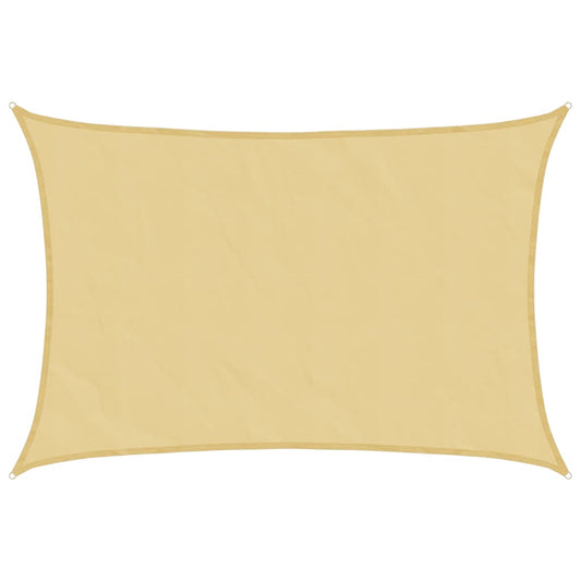 vidaXL Sun Shade Sail Sand 5x4 m 100% Polyester Oxford