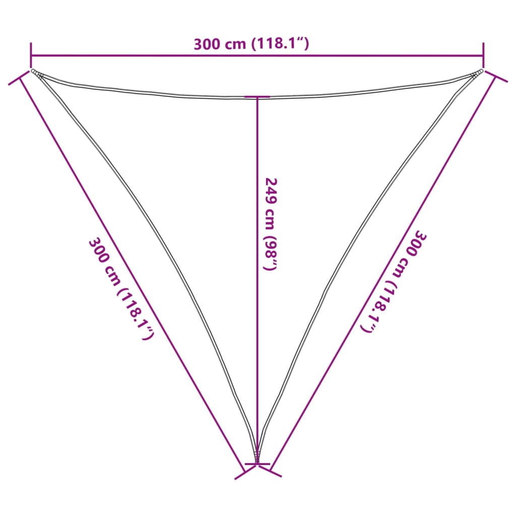 vidaXL Sun Shade Sail Sand 3x3x3 m 100% Polyester Oxford