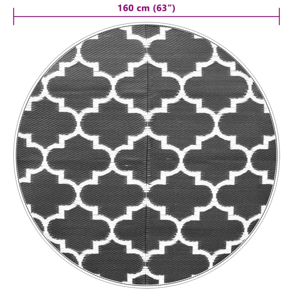 vidaXL Outdoor Carpet ARAKIL Blue Ø160 cm PP