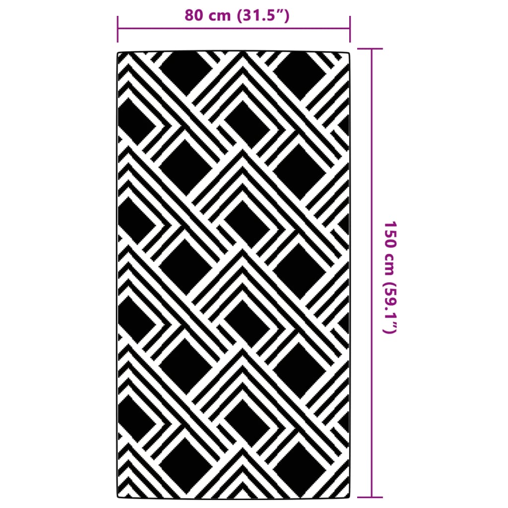 vidaXL Outdoor Carpet ARAKIL Grey 80x150 cm PP