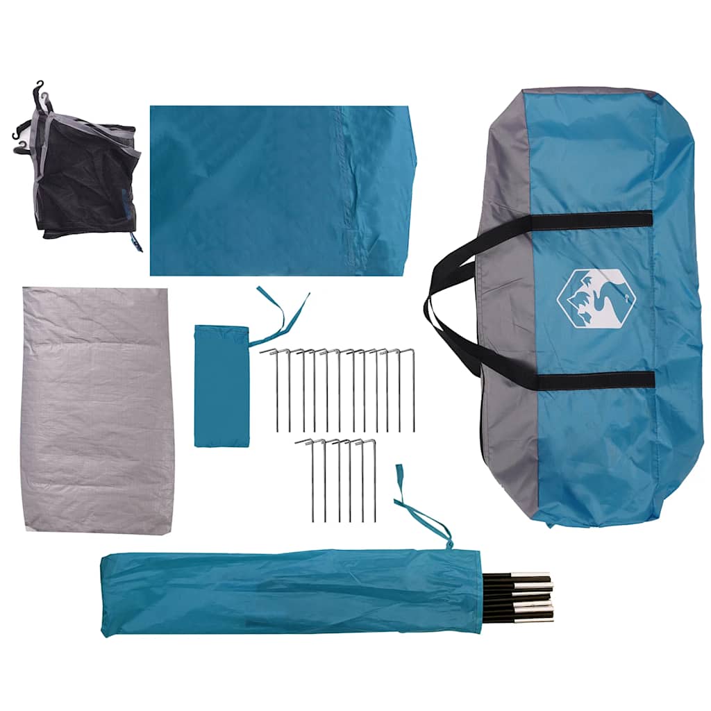 vidaXL Family Tent Dome 9-Person Blue Waterproof
