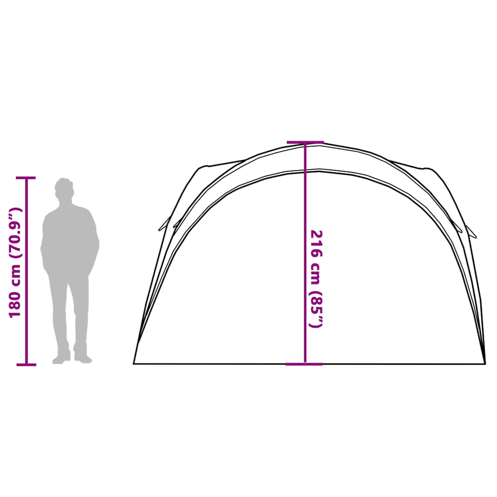 vidaXL Party Tent Green Waterproof