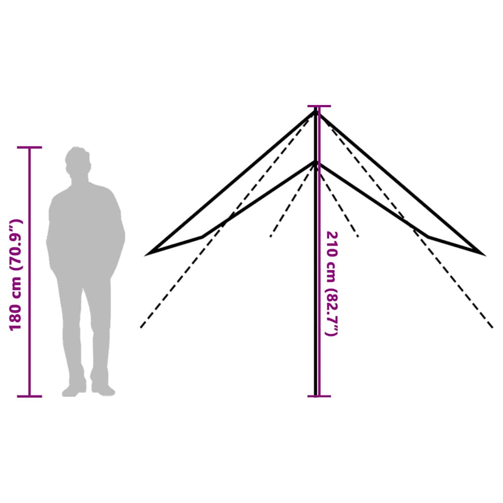 vidaXL Camping Tarp Blue 460x305x210 cm Waterproof