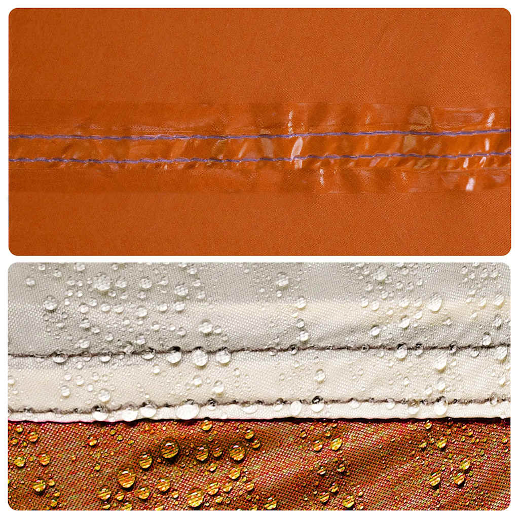 vidaXL Camping Windbreak Orange 366x152x152 cm Waterproof