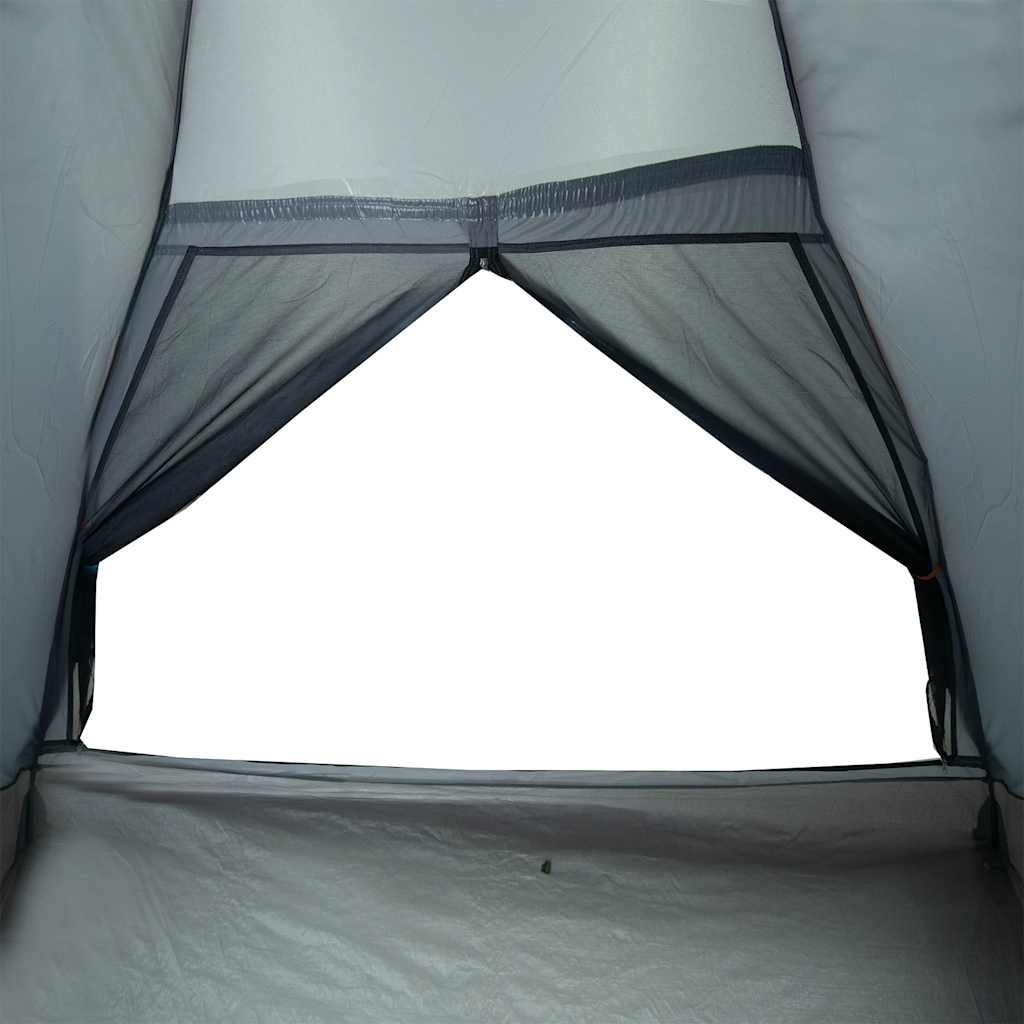 vidaXL Camping Tent Dome 4-Person Grey and Orange Waterproof